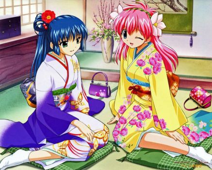 duo in kimono