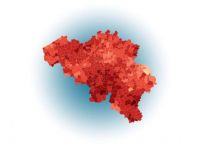 Coronavirus in Belgium: red is very bad, rose is better...