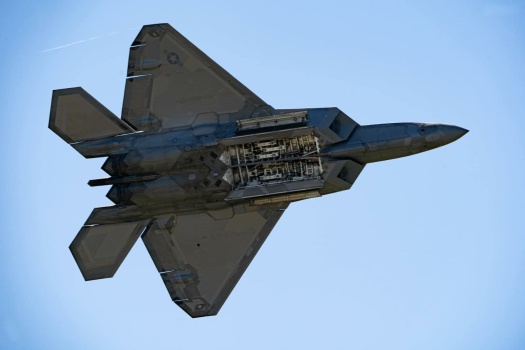 Solve Lockheed F-22 Raptor showing off its weapons bays. jigsaw puzzle ...