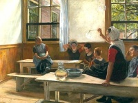 Charles Frederick Ulrich (American, active in Germany, 1858–1908), Waifs in Haarlem Weeshuis (Orphanage) (1884)