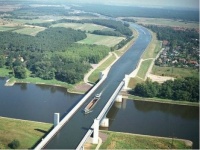 Magdeburg Water Bridge, Germany.