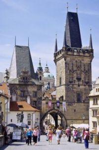 Prague. Charles Bridge, the western towers