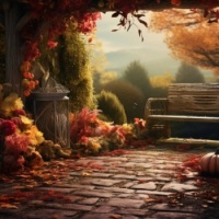A Quaint Autumn Patio by Mike O'Brien