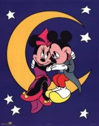 mickey & mouse minnie over the moon