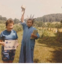 Miss Liberty and assistant