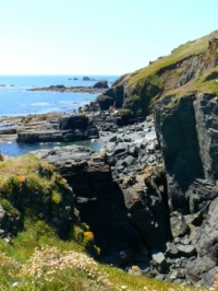 Rocky coastline in Cornwall