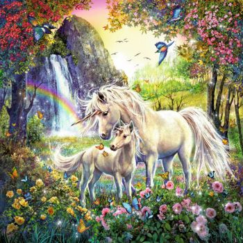 Unicorns in fairy garden