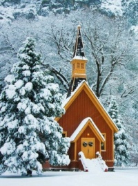 Yosemite Chapel--Yosemite National Park....