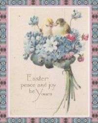 Adorable Vintage Easter Birds and Flowers
