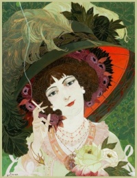 La Fumeuse with Green Hat, 1908-1910, by Georges de Feure