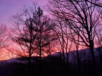Winter Sunset in the Virginia Blue Ridge Mountains