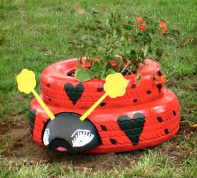 It's a cute tire Ladybug