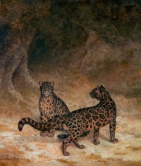 Clouded Leopards by Jacques–Laurent Agasse
