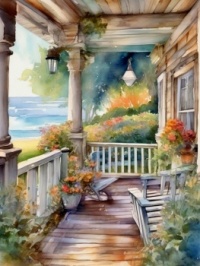 Seaside Cottage, resizable 12 to 500 pieces