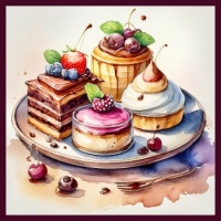 Desserts, resizable 9 to 600 pieces
