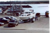 Cleaning the boat