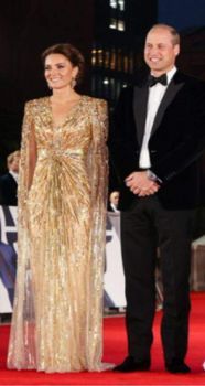 Duke & Duchess of Cambridge last night at the James Bond Premier "No Time to Die"