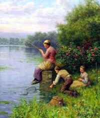 Golden Days Of Fishing - Daniel Ridgeway Knight
