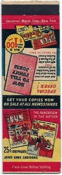 Harvey Comics matchbook from 1949