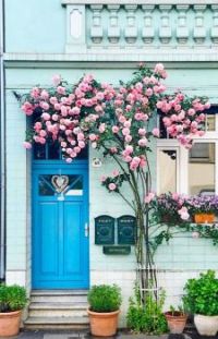 Beautiful Entrance With Blue Door....
