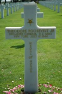 Theodore Roosevelt Jr Grave Marker - Normandy American Cemetery - Colleville-sur-Mer, Normandy, France