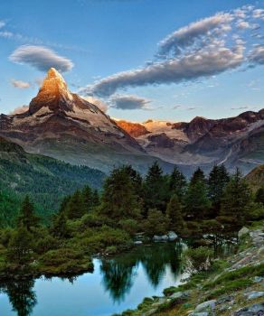 sunrise on the Matterhorn, Switzerland
