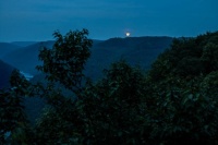 Full Moon Over The Mountains Of West Virginia
