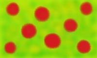 Red fluffy balls