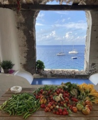 Today's homegrown crop & what a view!