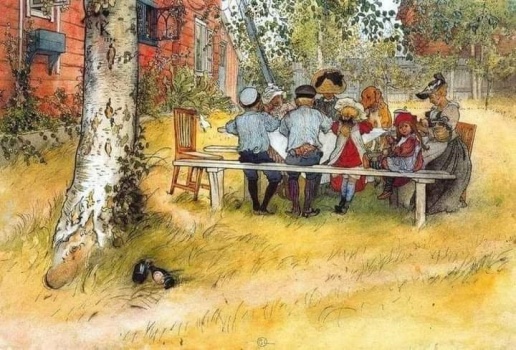 Solve Breakfast Under the birch tree, 1882 by Carl Larsson jigsaw ...