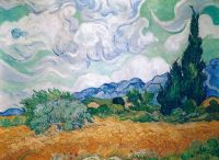 Van Gogh ~ WHEAT FIELD WITH CYPRESSES