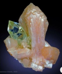 green Apophyllite and Stilbite    India