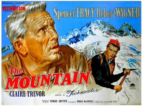 THE MOUNTAIN - 1956 MOVIE POSTER SPENCER TRACY, ROBERT WAGNER, CLAIRE TREVOR