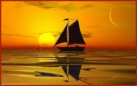 sailing into the sunset of another world