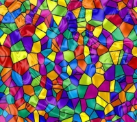Rainbow Colored Stained Glass