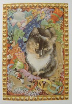 Art - Book - Lesley Anne Ivory Christmas Cats - Motley & the Christmas Puddings