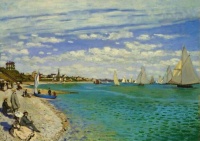 Regatta at Sainte Adresse ~ Claude Monet (French, 1840-1926)