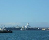 Festival of Sails, San Diego  -  "Tall" Ship and the USS Nimitz