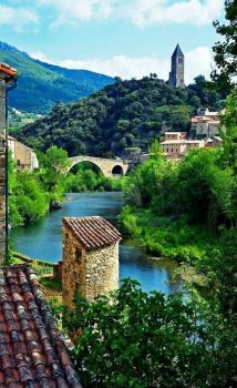 The Village Of Olargues, Hérault, Languedoc-Roussillon, France