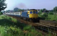 Loco-hauled train passing Selsdon