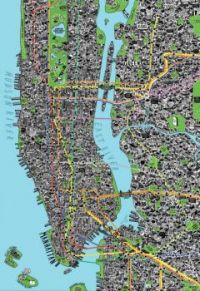 Jenny Sparks illustrated map of New York