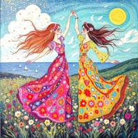 Dance of the Flower Children - resize 9 - 600 pieces