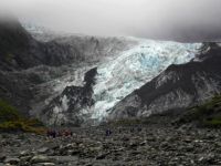 Grey Blue Mountain Glacier In Winter