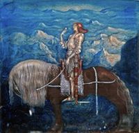 A knight rode on by John Bauer
