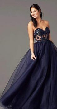 Sapphire Dress w/sparkly bodice