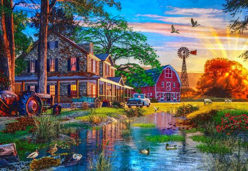 Solve Farm House jigsaw puzzle online with 315 pieces