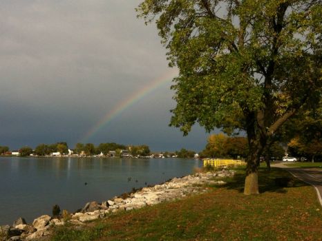 Rainbow over North Tonawanda--smaller