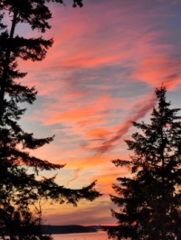 Sunset over Saratoga Passage