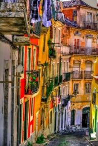 Old Street in Lisbon Portugal