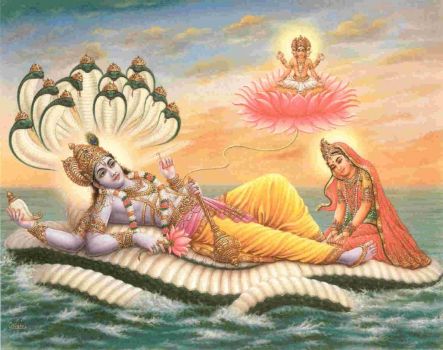 Vishnu on the ocean